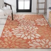 Jonathany Santa Monica SMB110E Orange/Cream Area Rug 5 ft. 3 in. X 7 ft. 7 in. Rectangle