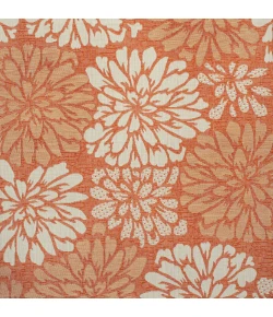 Jonathany Santa Monica SMB110E Orange/Cream Area Rug 5 ft. 3 in. X 5 ft. 3 in. Square