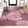 Jonathany Santa Monica SMB110F Fuchsia/Light Gray Area Rug 5 ft. 3 in. X 7 ft. 7 in. Rectangle