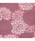 Zinnia Modern Floral Textured Weave Fuchsia/Light Gray 5' Square Indoor/Outdoor Area Rug