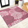 Jonathany Santa Monica SMB110F Fuchsia/Light Gray Area Rug 5 ft. 3 in. X 5 ft. 3 in. Square