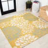 Jonathany Santa Monica SMB110G Yellow/Cream Area Rug 5 ft. 3 in. X 5 ft. 3 in. Square