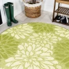 Jonathany Santa Monica SMB110H Green/Cream Area Rug 5 ft. 3 in. X 5 ft. 3 in. Round