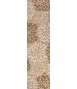 Jonathany Santa Monica SMB110I Brown/Cream Area Rug 2 ft. 2 in. X 10 ft. Runner