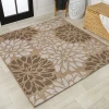 Jonathany Santa Monica SMB110I Brown/Cream Area Rug 5 ft. 3 in. X 5 ft. 3 in. Square