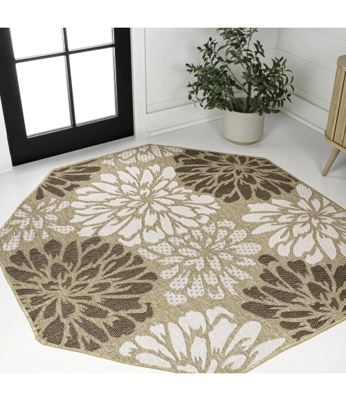 Jonathan Y SANTA MONICA Black SMB112B 7ft.-9in. Octagon Rug