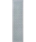 Marvao Diamond Trellis Teal/Gray 2 ft. x 10 ft. Indoor/Outdoor Runner Rug