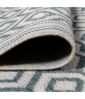 Marvao Diamond Trellis Teal/Gray 2 ft. x 10 ft. Indoor/Outdoor Runner Rug