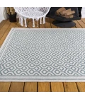 Marvao Diamond Trellis Teal/Gray 3 ft. x 5 ft. Indoor/Outdoor Area Rug