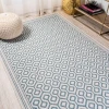 Jonathany Santa Monica SMB111A Teal/Gray Area Rug 3 ft. X 5 ft. Rectangle