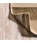Aveiro Wide Stripe Beige/Brown 2 ft. x 8 ft. Indoor/Outdoor Runner Rug