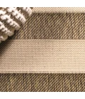 Aveiro Wide Stripe Beige/Brown 2 ft. x 8 ft. Indoor/Outdoor Runner Rug