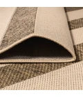 Aveiro Wide Stripe Beige/Brown 2 ft. x 8 ft. Indoor/Outdoor Runner Rug