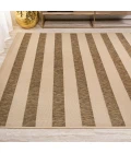 Aveiro Wide Stripe Beige/Brown 4 ft. x 6 ft. Indoor/Outdoor Area Rug