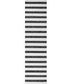 Jonathany Santa Monica SMB112B Black/Cream Area Rug 2 ft. 2 in. X 10 ft. Runner