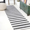 Jonathany Santa Monica SMB112B Black/Cream Area Rug 2 ft. 2 in. X 8 ft. Runner