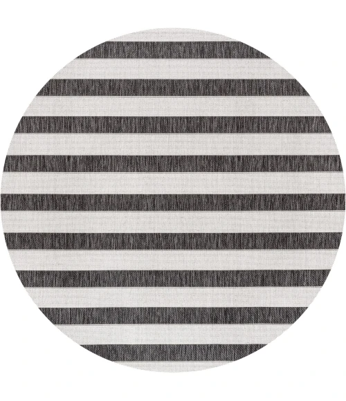 Jonathan Y SANTA MONICA Black SMB112B 5ft.3in. Round Rug