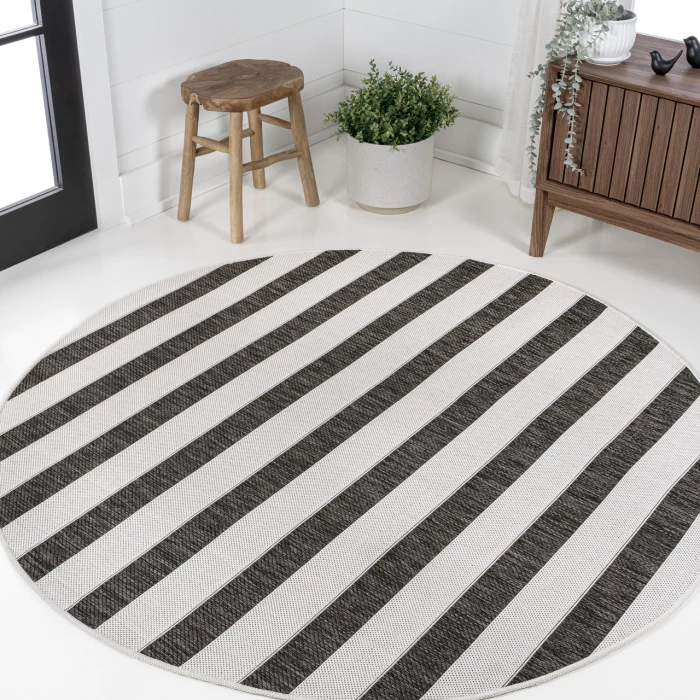Jonathan Y SANTA MONICA Black SMB112B 3ft.-11in. Round Rug