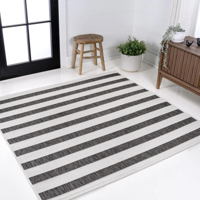 Jonathan Y SANTA MONICA Black SMB112B 3ft.-11in. Square Rug
