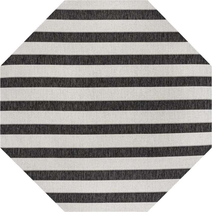 Jonathan Y SANTA MONICA Black SMB112B 5ft.-3in. Octagon Rug