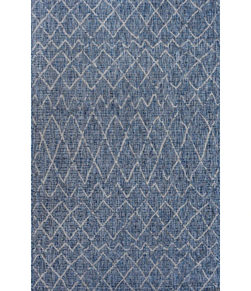 Madaba Moroccan Trellis Navy/Light Gray 3 ft. x 5 ft. Indoor/Outdoor Area Rug