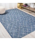 Madaba Moroccan Trellis Navy/Light Gray 3 ft. x 5 ft. Indoor/Outdoor Area Rug