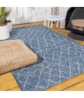 Madaba Moroccan Trellis Navy/Light Gray 3 ft. x 5 ft. Indoor/Outdoor Area Rug