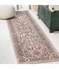 Jerash Ornate Medallion Brown/Beige 2 ft. x 8 ft. Indoor/Outdoor Runner Rug