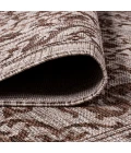 Jerash Ornate Medallion Brown/Beige 2 ft. x 8 ft. Indoor/Outdoor Runner Rug