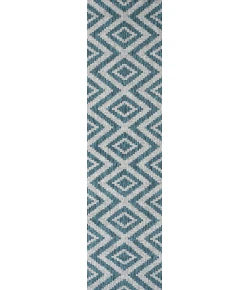 Jonathany Santa Monica SMB116A Blue/Gray Area Rug 2 ft. 2 in. X 10 ft. Runner