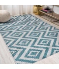 Sintra Diamond Tribal Blue/Gray 3 ft. x 5 ft. Indoor/Outdoor Area Rug
