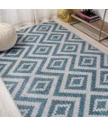 Sintra Diamond Tribal Blue/Gray 3 ft. x 5 ft. Indoor/Outdoor Area Rug