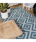 Sintra Diamond Tribal Blue/Gray 3 ft. x 5 ft. Indoor/Outdoor Area Rug