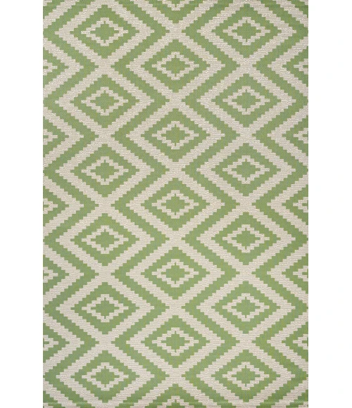 Sintra Diamond Tribal Green/Cream 3 ft. x 5 ft. Indoor/Outdoor Area Rug