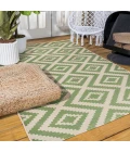 Sintra Diamond Tribal Green/Cream 3 ft. x 5 ft. Indoor/Outdoor Area Rug