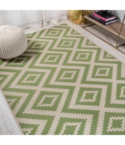 Jonathany Santa Monica SMB116B Green/Cream Area Rug 3 ft. X 5 ft. Rectangle