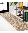 Vine All Over Brown/Beige 2 ft. x 8 ft. Indoor/Outdoor Runner Rug