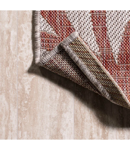Vine All Over Red/Beige 2 ft. x 10 ft. Indoor/Outdoor Runner Rug