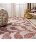 Vine All Over Red/Beige 2 ft. x 10 ft. Indoor/Outdoor Runner Rug
