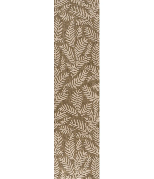 Nevis Palm Frond Brown/Beige 8 ft. x 10 ft. Indoor/Outdoor Area Rug
