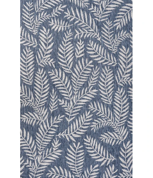 Nevis Palm Frond Navy/Ivory 8 ft. x 10 ft. Indoor/Outdoor Area Rug