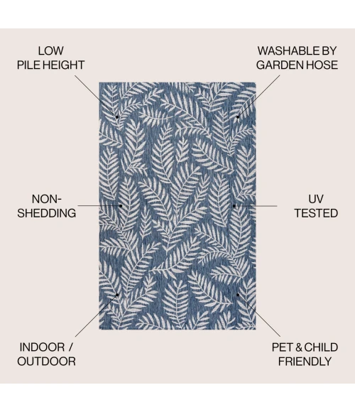 Jonathan Y SANTA MONICA Blue SMB119B 10ft. X 14ft. Rect. Rug