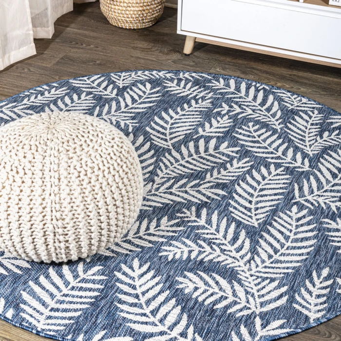 Jonathan Y SANTA MONICA Blue SMB119B 3ft.-1in. Round Rug