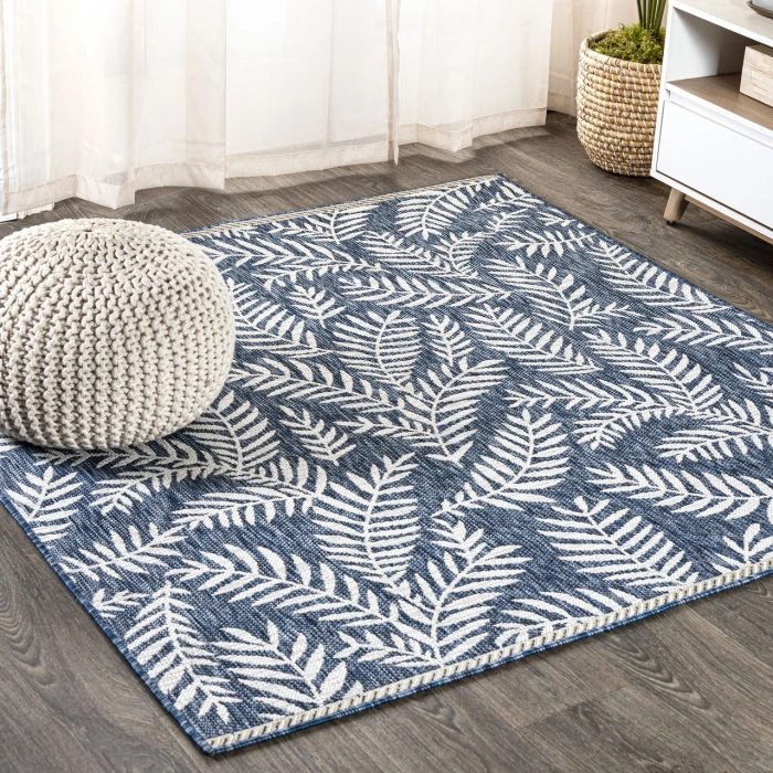 Jonathan Y SANTA MONICA Blue SMB119B 6ft.7in. Square Rug