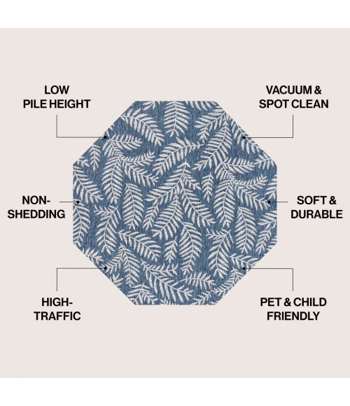 Jonathan Y SANTA MONICA Brown NRF201A 7ft.-9in. Octagon Rug