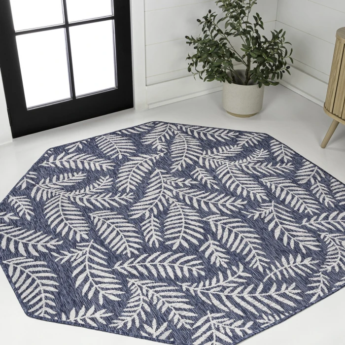 Jonathan Y SANTA MONICA Blue SMB119B 5ft.-3in. Octagon Rug