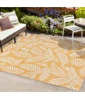 Nevis Palm Frond Yellow/Cream 8 ft. x 10 ft. Indoor/Outdoor Area Rug