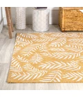 Nevis Palm Frond Yellow/Cream 8 ft. x 10 ft. Indoor/Outdoor Area Rug