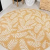 Jonathany Santa Monica SMB119C Yellow/Cream Area Rug 5 ft. 3 in. X 5 ft. 3 in. Round