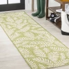 Jonathany Santa Monica SMB119D Green/Cream Area Rug 2 ft. 2 in. X 8 ft. Runner